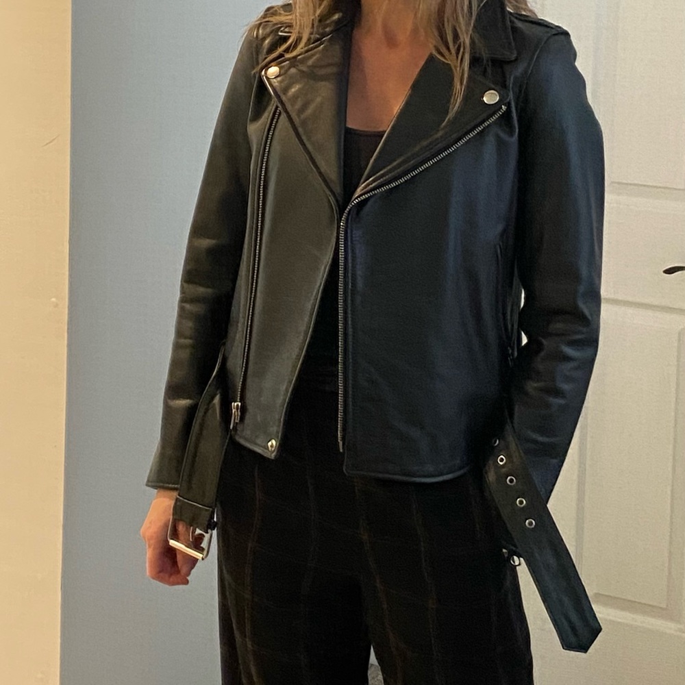 Madewell black leather jacket
